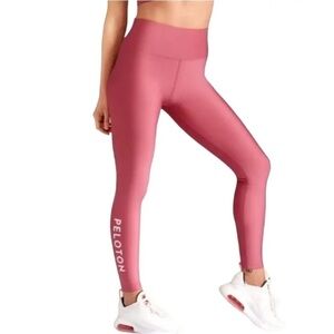Peloton | Solid Flex Rose Peloton logo cycling spin active Leggings Size XS